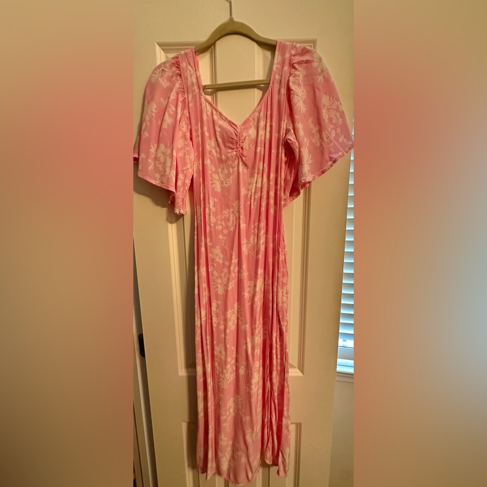 A New Day Pink Floral Maxi Dress